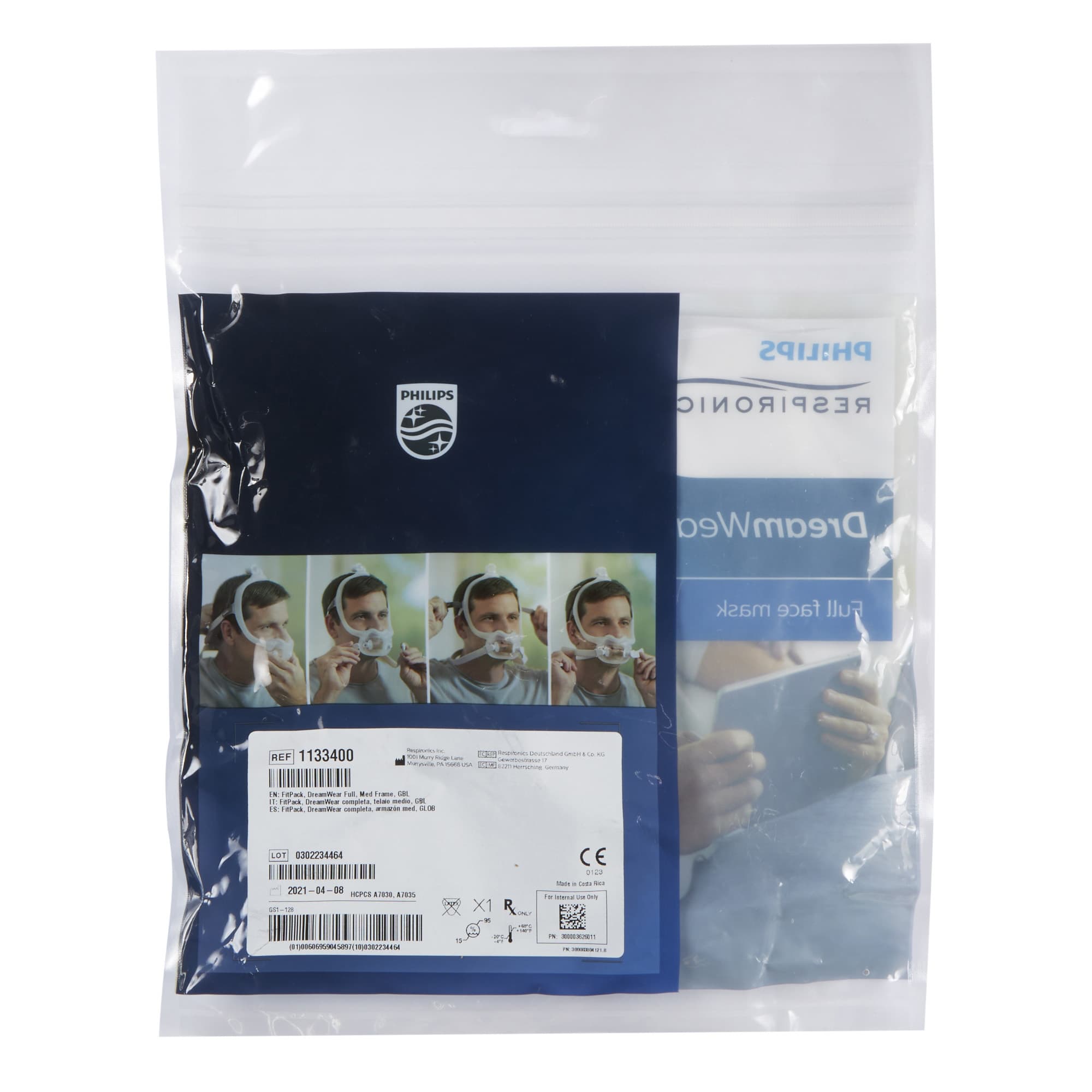 Respironics DreamWear Full Face CPAP Mask Kit - Image 2