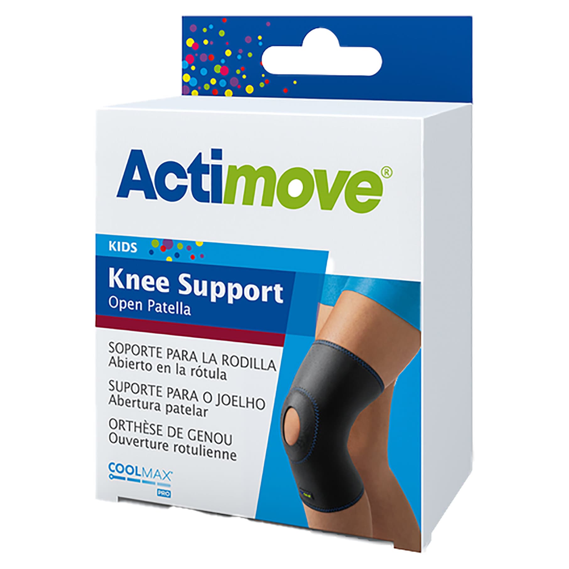 Actimove Kids Knee Support Open Patella, Navy - Image 2