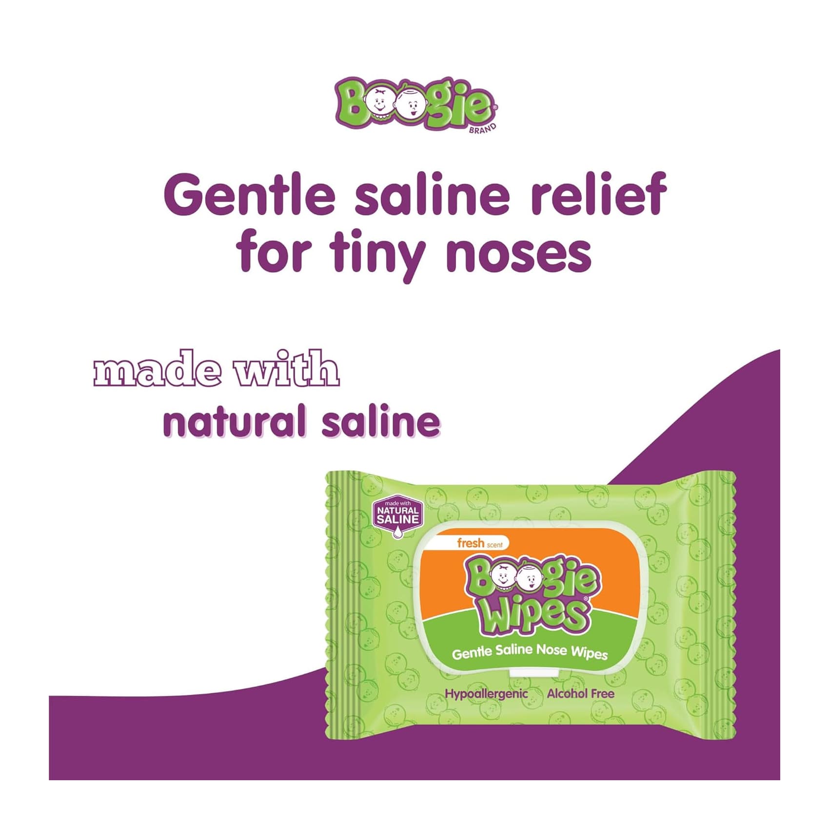 Nehemiah Boogie Wipes Natural Saline Nose Wipe, Fresh Scent - Package of 90 - Image 3