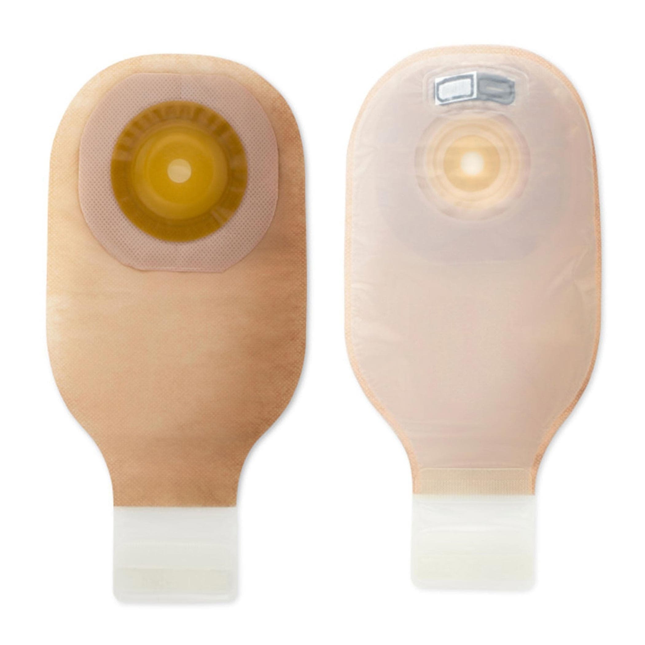Premier 1-Piece Drainable Ostomy Pouch with Convex Flextend Barrier, Transparent, Up to 1 Inch - Box of 5 - Image 1