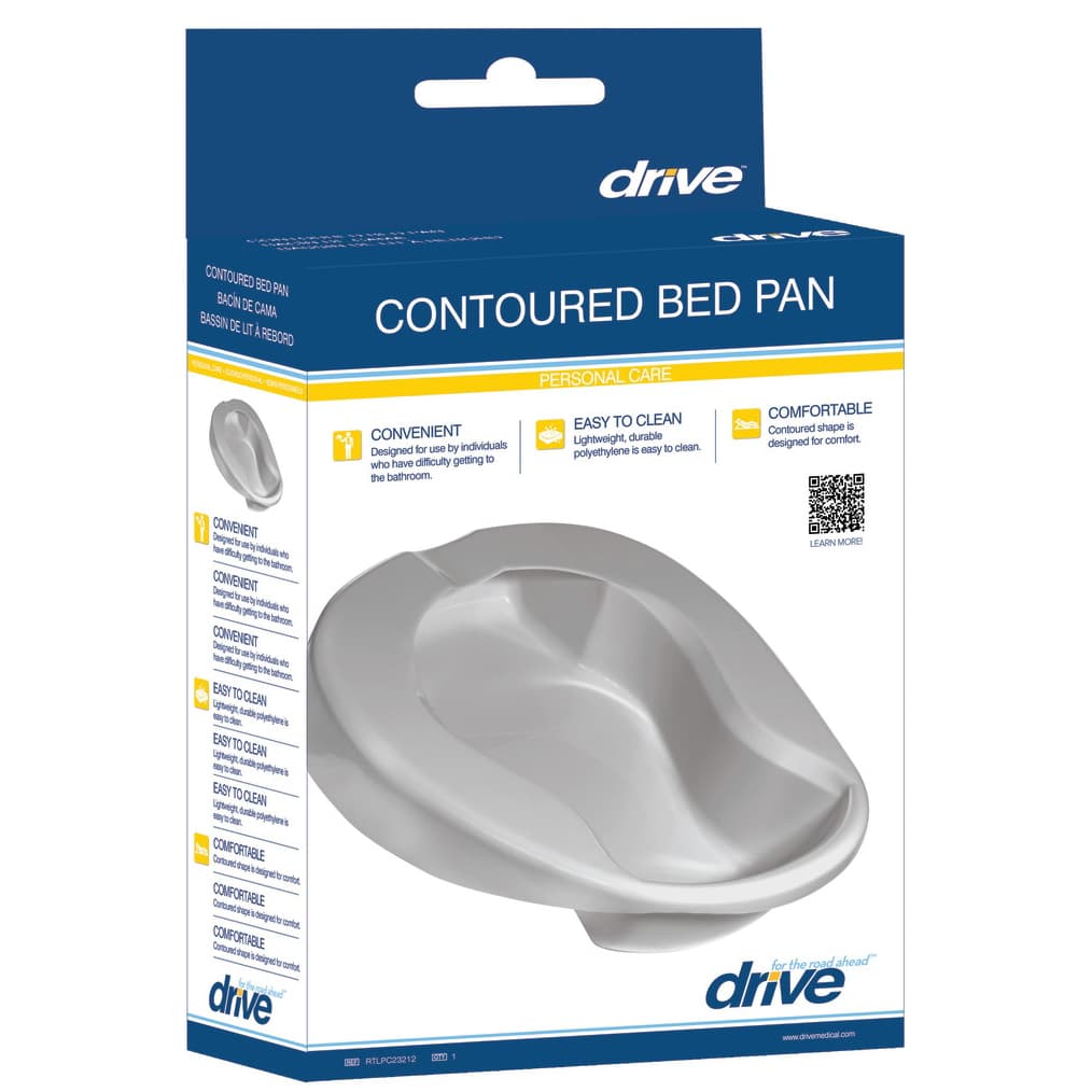Drive Contoured Bed Pan, 84 oz - Image 2