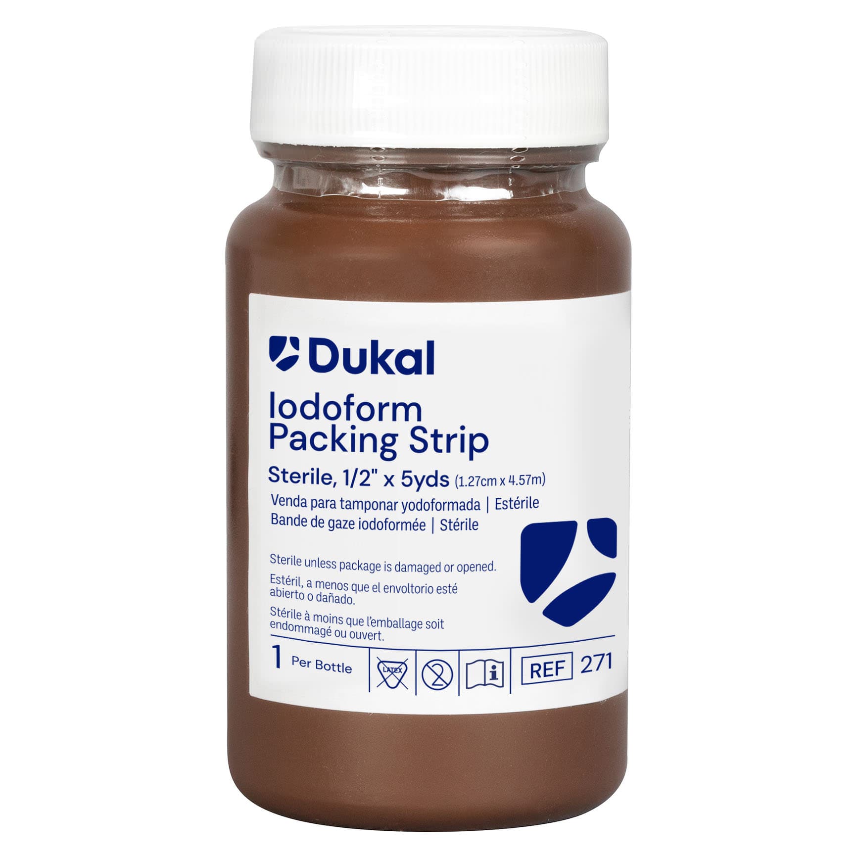 Dukal Iodoform Wound Packing Strip, 1/2 Inch x 5 Yard - Box of 12 - Image 1