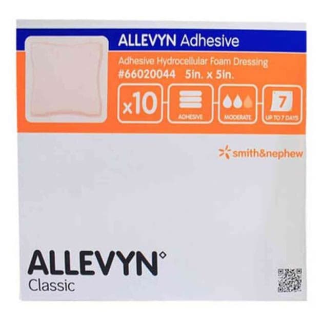 Allevyn Adhesive Hydrocellular Dressing 5" x 5" - Case of 40 - Image 1