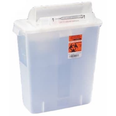 SharpStar In-Room Sharps Container with Counter Balanced Door Lid, 16.5H x 6D x 13.75"W - Case of 10 - Image 1
