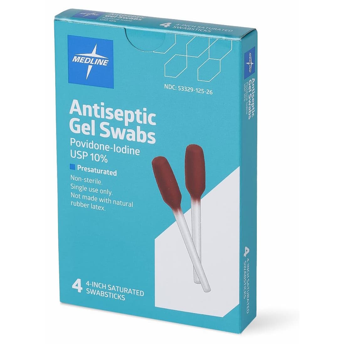 Antiseptic Povidone-Iodine Swabs, Teal Box - Image 4