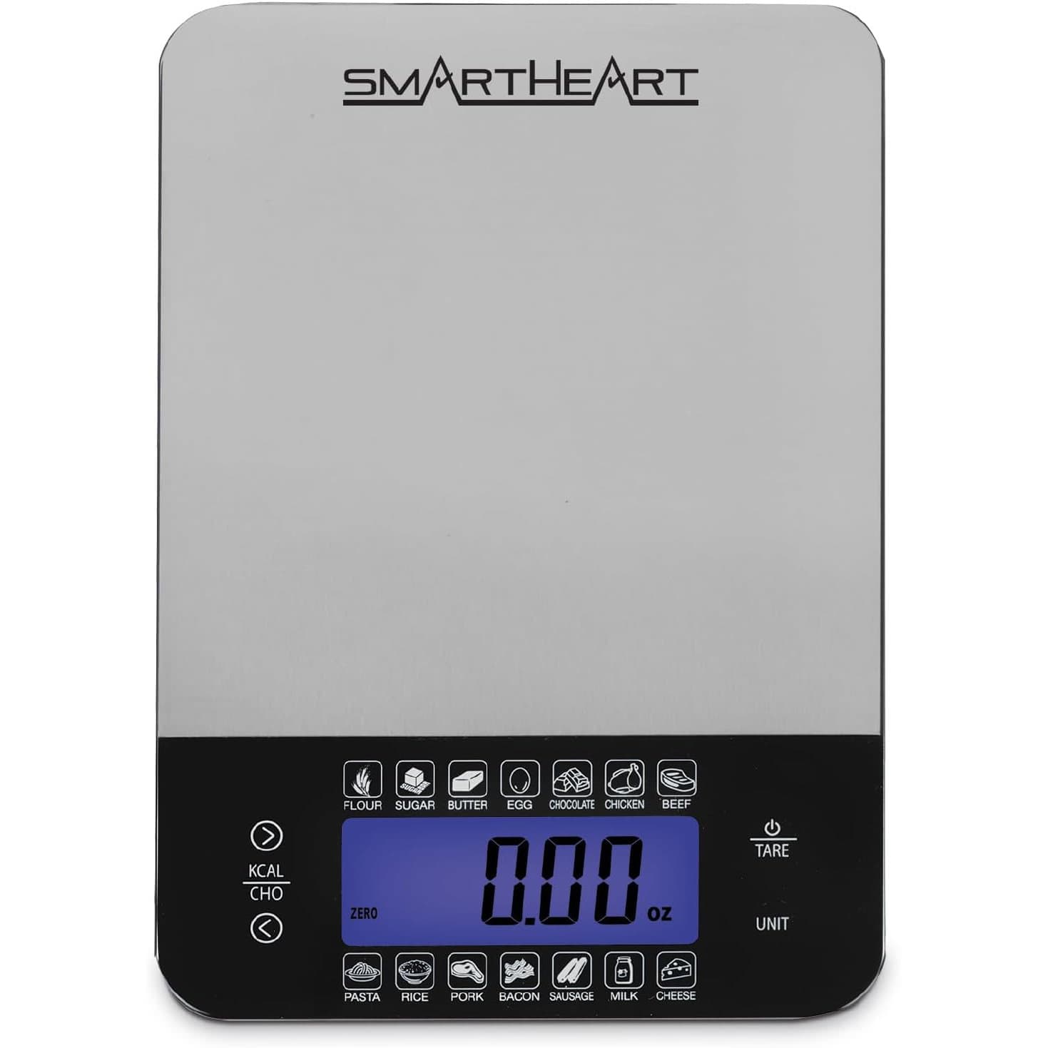SmartHeart Digital Kitchen Food Scale with Calorie & Carb Calculator - Each - Image 1