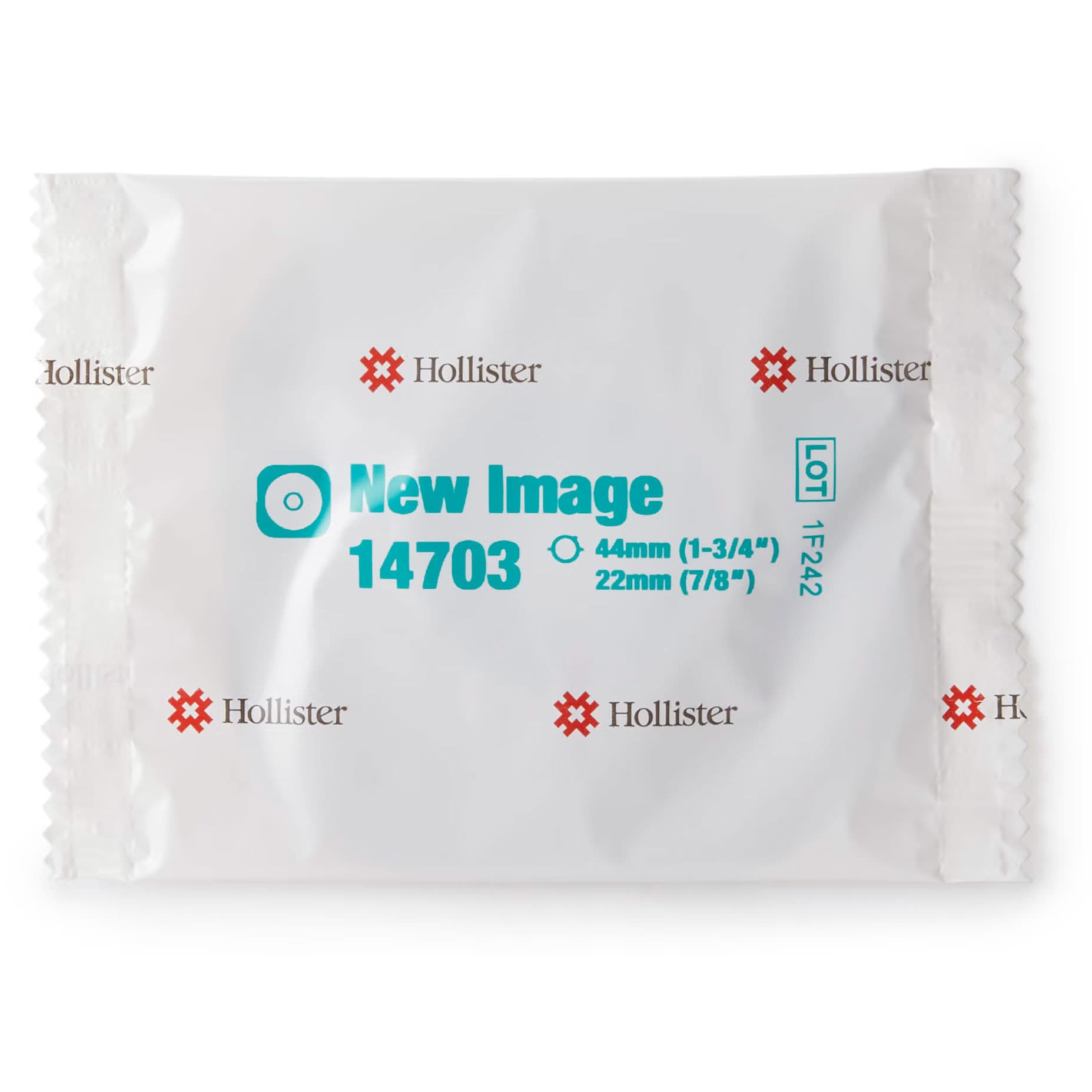 New Image Flat Flextend Skin Barrier, 7/8 Inch Stoma, 1-3/4 Inch Flange - Box of 5 - Image 1