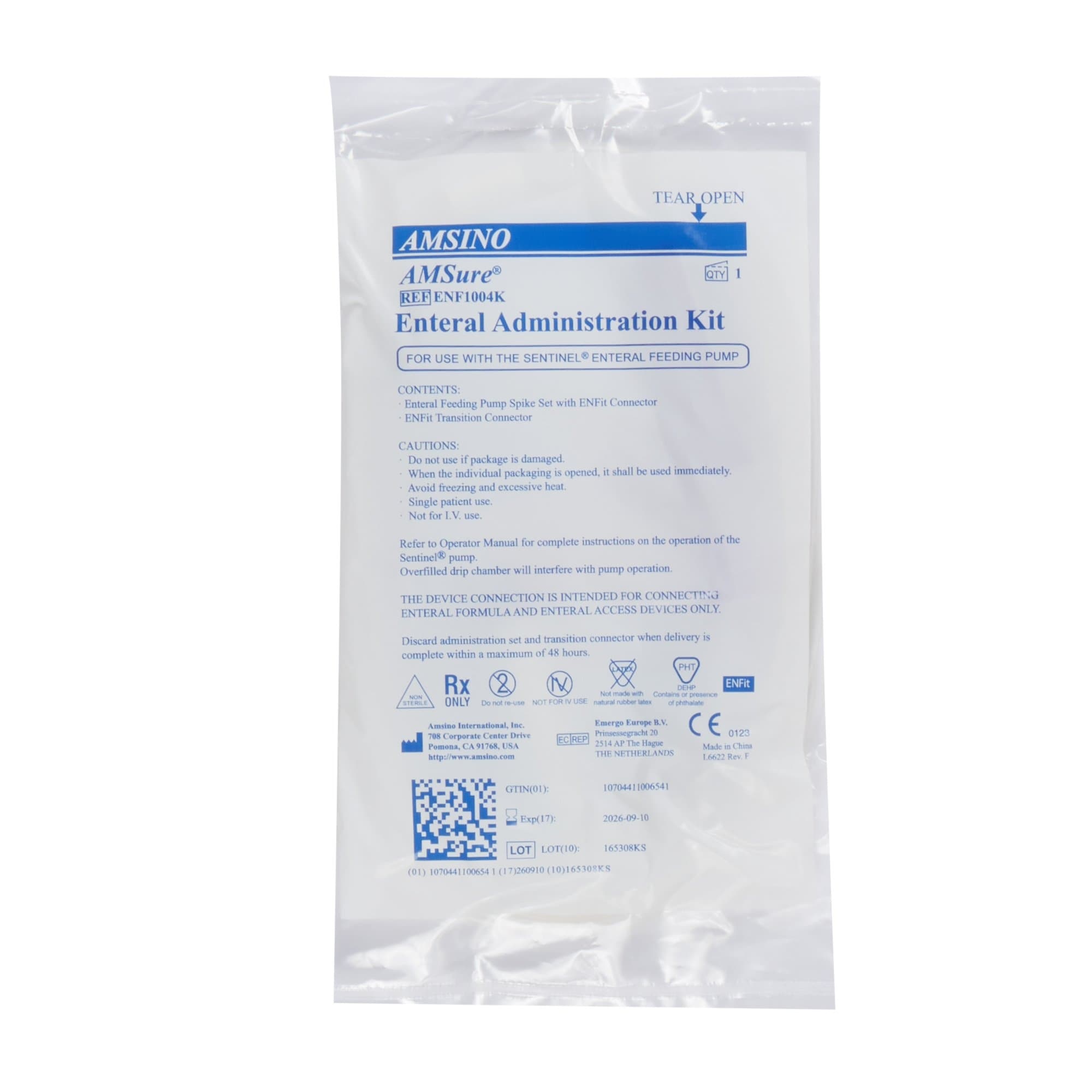 AMSure Enteral Feeding Pump Spike Set with ENFit Connectors - Image 2