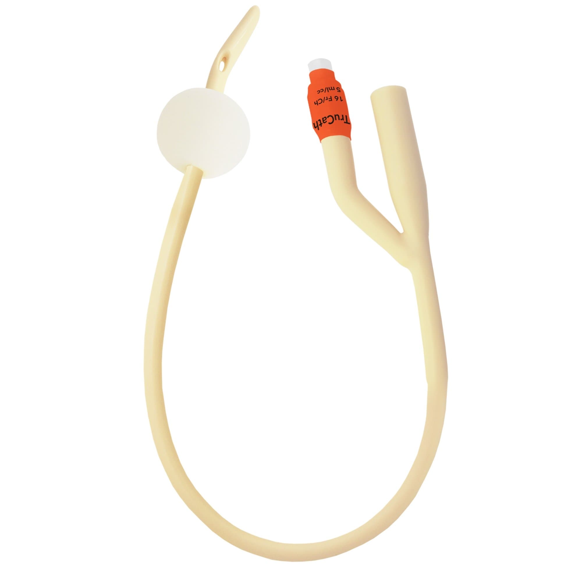 TruCath Silicone-Elastomer Coated Latex 2-Way Foley Catheter, Coude Tip, 16 Fr, 5 mL - Case of 12 - Image 3