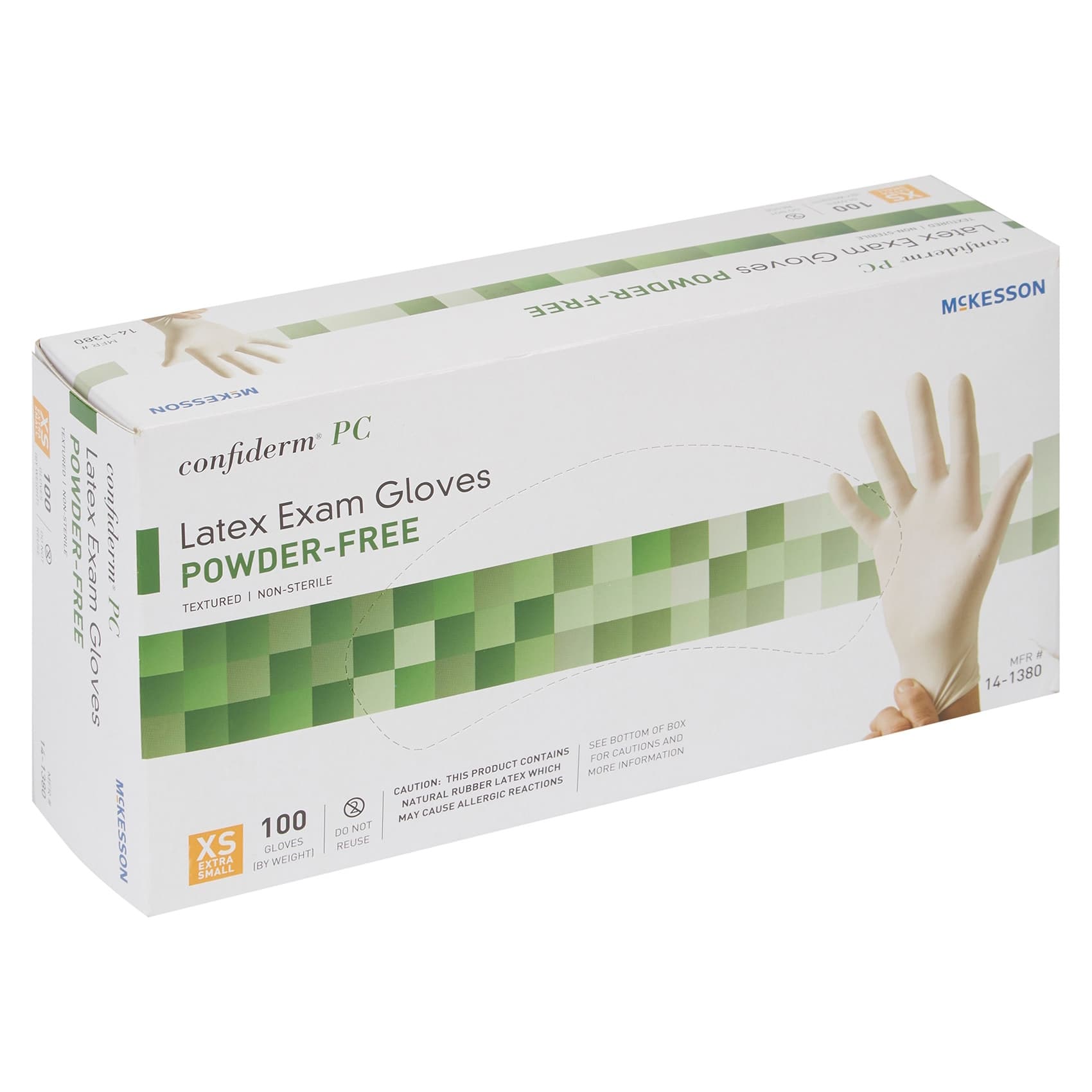McKesson Confiderm PC Latex Powder Free Exam Gloves - Image 6