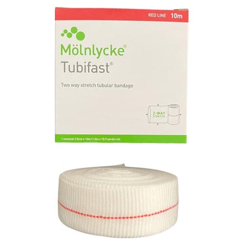 Tubifast 2-Way Stretch Tubular Bandage Red, 1-1/2 Inch x 11 Yard, Small - Each - Image 1