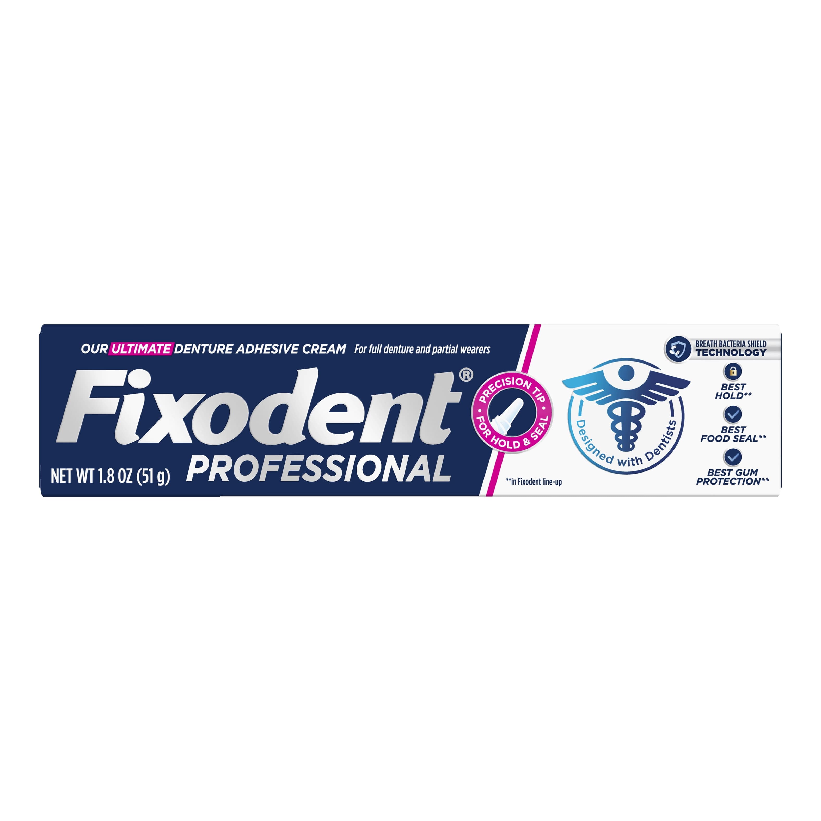 Fixodent Professional Ultimate Denture Adhesive Cream, 1.8 oz, Full & Partial Dentures - Each - Image 1