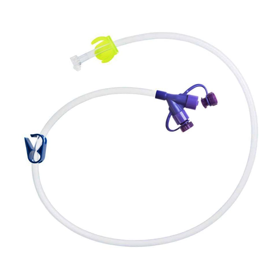 Kangaroo Skin Level Tube Access Continuous Right Angle Feeding Set - Case of 10 - Image 1
