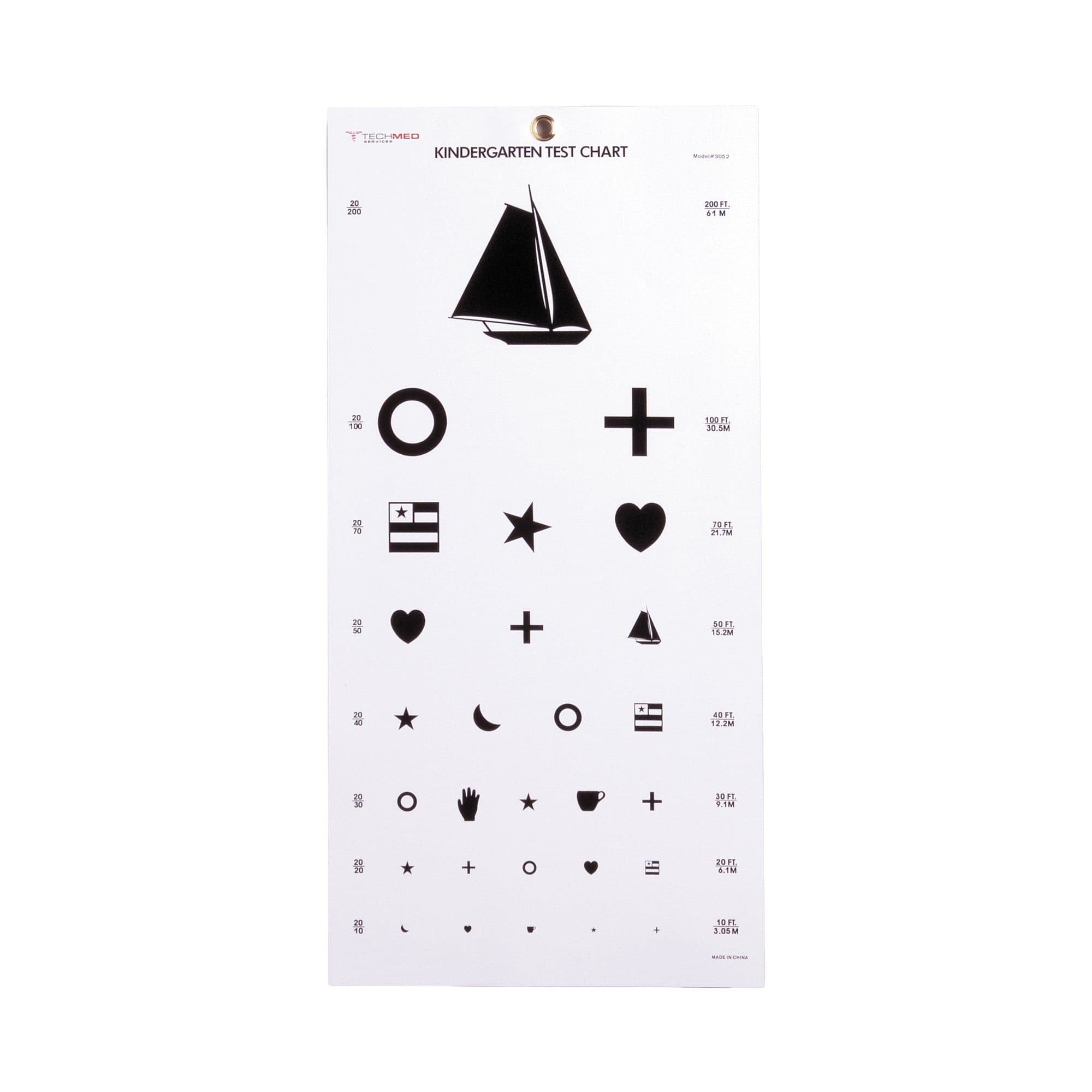 McKesson Preschool Eye Test Chart, 20 ft - Bag of 5 - Image 1