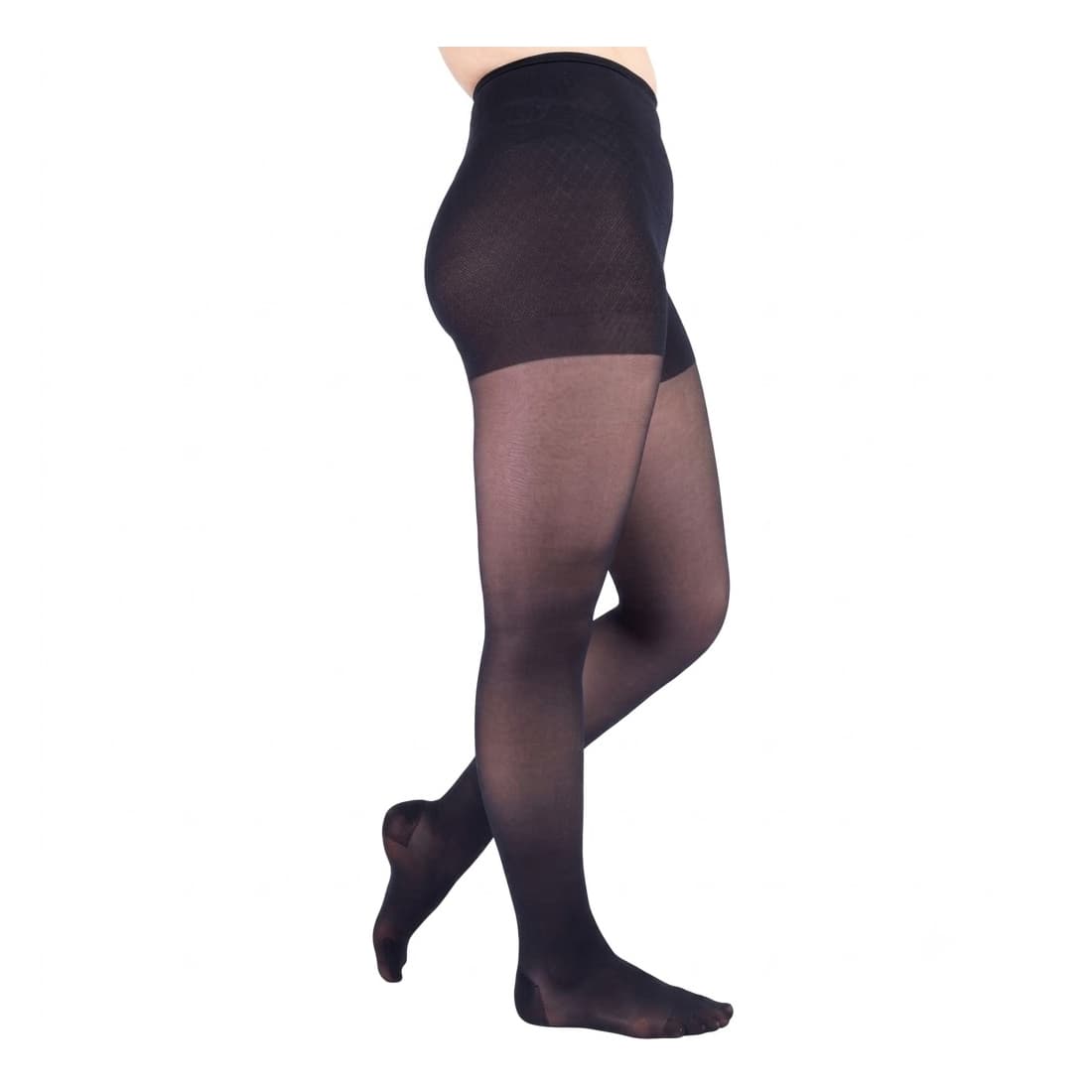 Mediven Sheer & Soft Compression Pantyhose 15-20mmHg Closed Toe, Standard, Navy, Size VII - Pair - Image 1