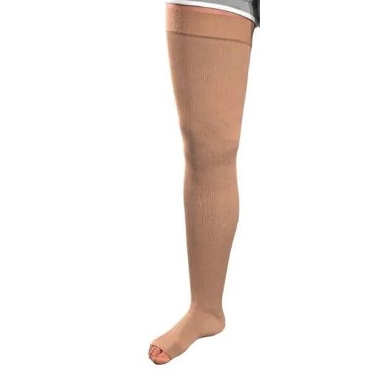 ExoStrong Thigh High, Silicone Top, Open Toe, Tall, Medium, Beige - Image 1