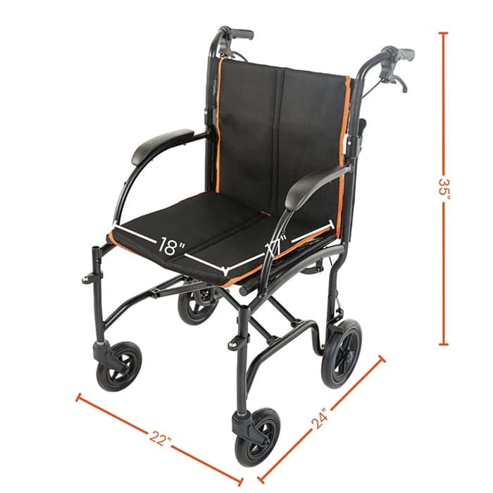 Feather Lightweight Folding Transport Chair - Image 3