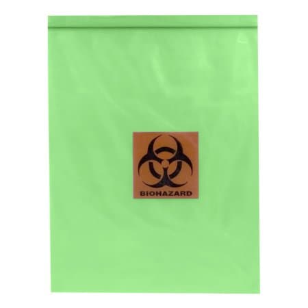 RD Plastics Specimen Transport Bag, Black-Orange Legend, 12 x 15 Inch - Package of 100 - Image 1