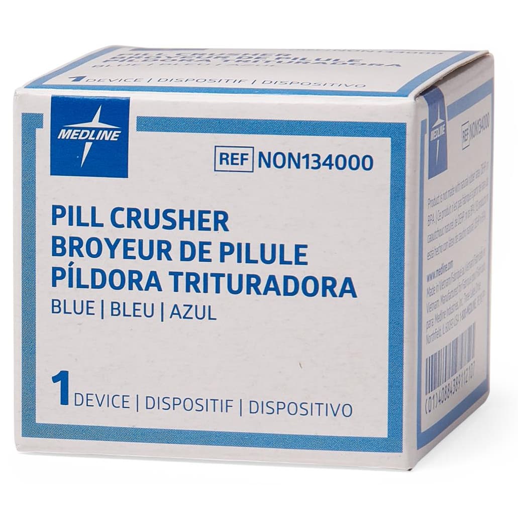 Medline Pill Crusher with Finger Grips, Blue - Box of 1 - Image 5