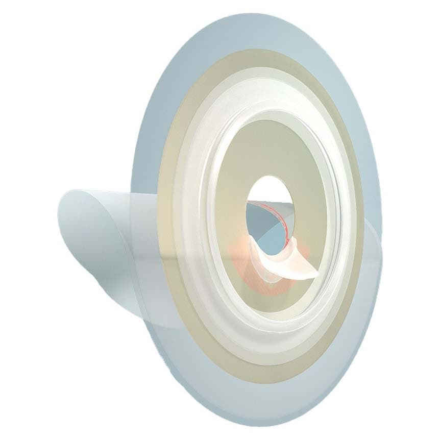 Ostoform FLOWASSIST 2-Piece Flat Baseplate, Cut-to-Fit, Extended Wear, Large - Box of 5 - Image 1