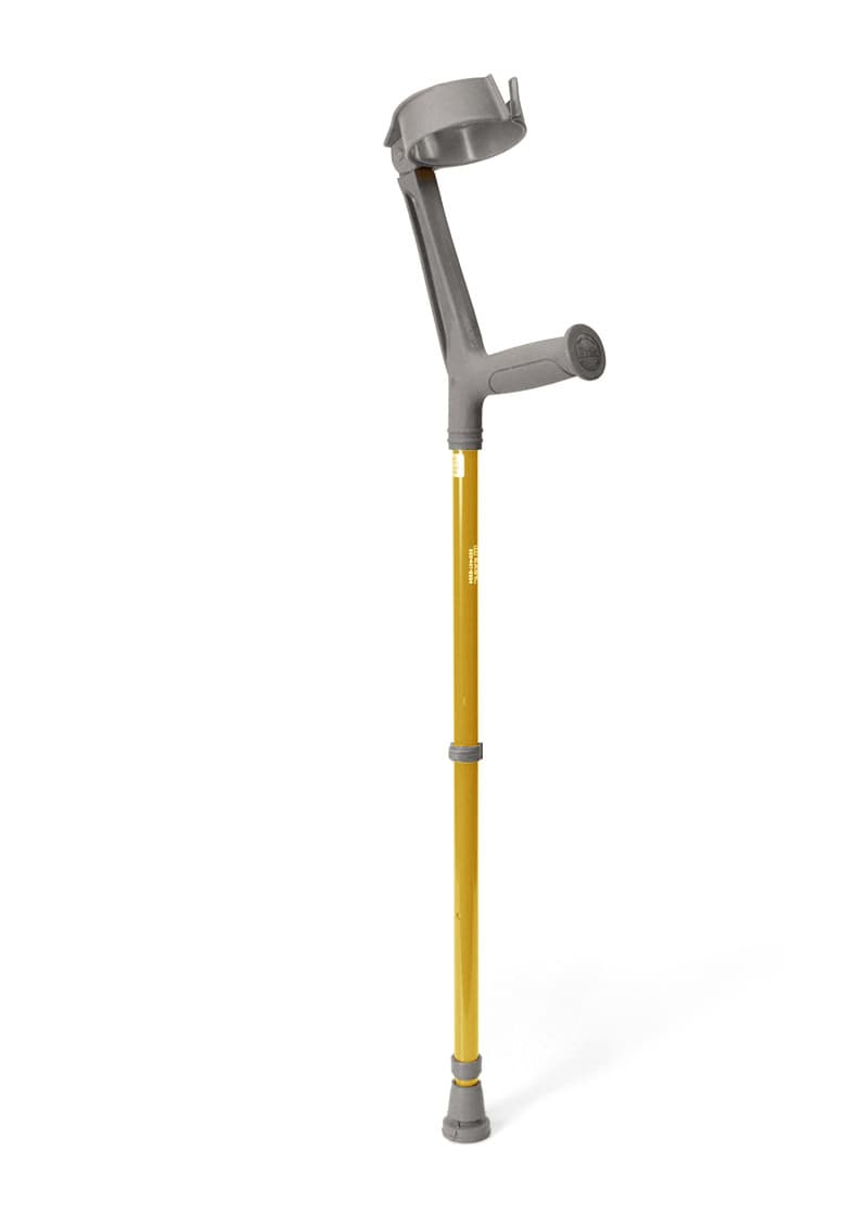 Walk Easy adult forearm articulated crutches with 4" full cuff (pair) - Gold - Image 1
