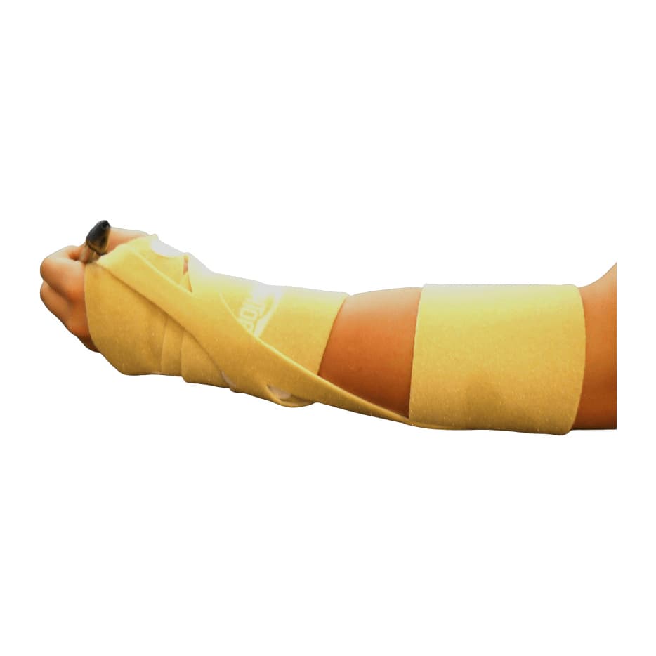 TheraTogs Ultra Wrist and Thumb Positioning System, Medium/Large Pediatric, Left Hand, Gold - Image 1
