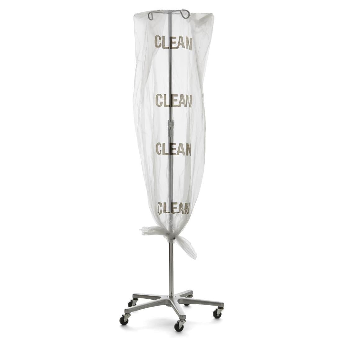 Medline IV Pole Clear Cover, 21" x 15" x 64" - Case of 160 - Image 2