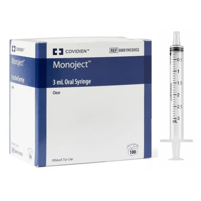 Monoject Oral Medication Syringe, 3 ml - Case of 500 - Image 1