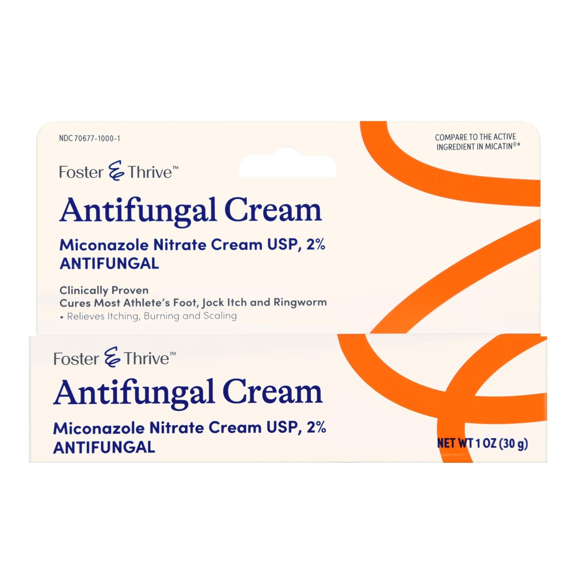 Foster and Thrive Antifungal Miconazole Nitrate Cream 2%, 1 oz - Each - Image 1