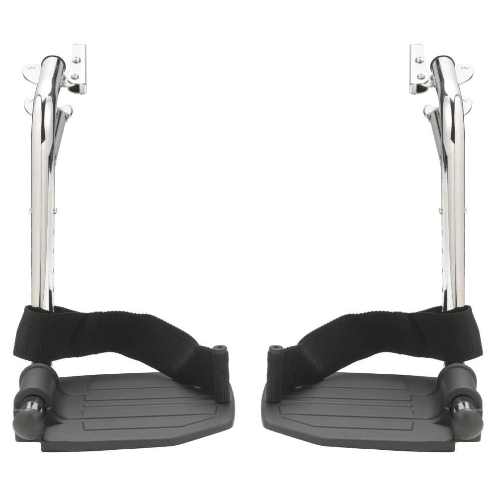 Drive Swing Away Chrome Footrests with Aluminium Footplates