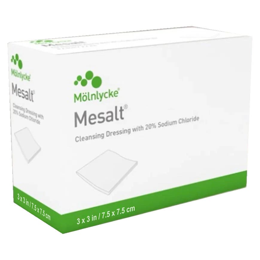 Mesalt Sodium chloride Impregnated Dressing, 6 x 6 Inch - Box of 30 - Image 1