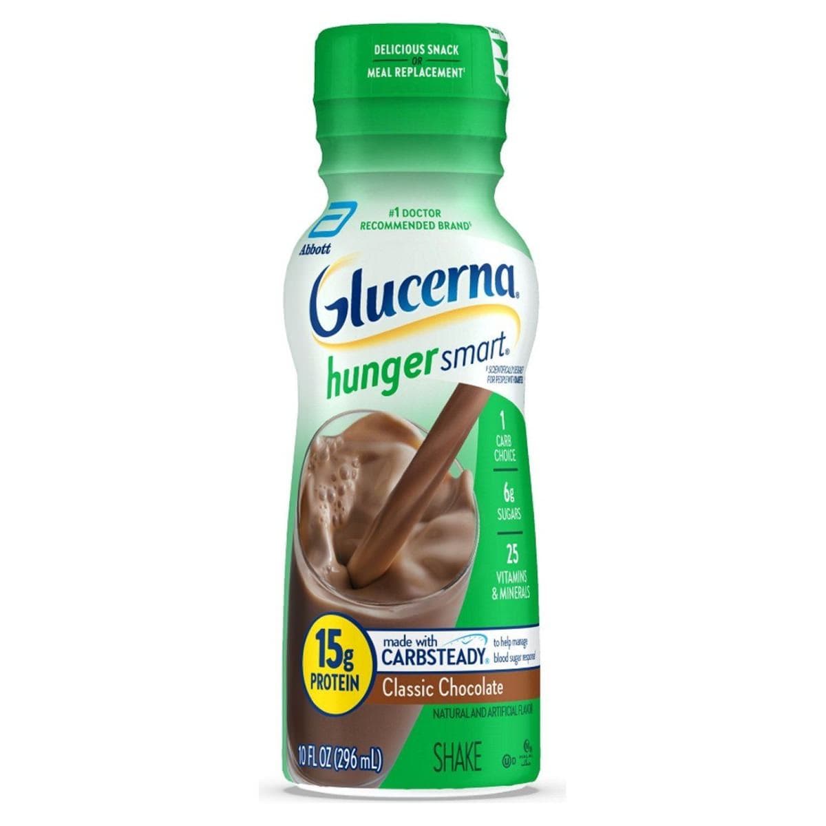 Glucerna Hunger Smart Ready to Use Oral Supplement, Classic Chocolate, 10 oz - Case of 24 - Image 1