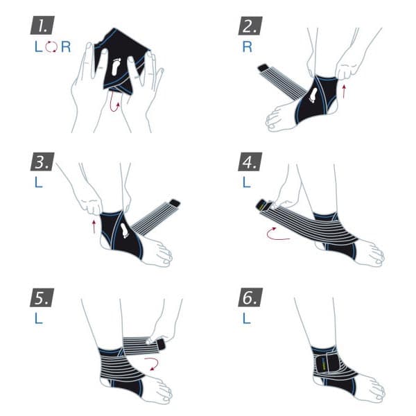 Actimove Ankle Support Elastic Wrap Around, Black - Image 3