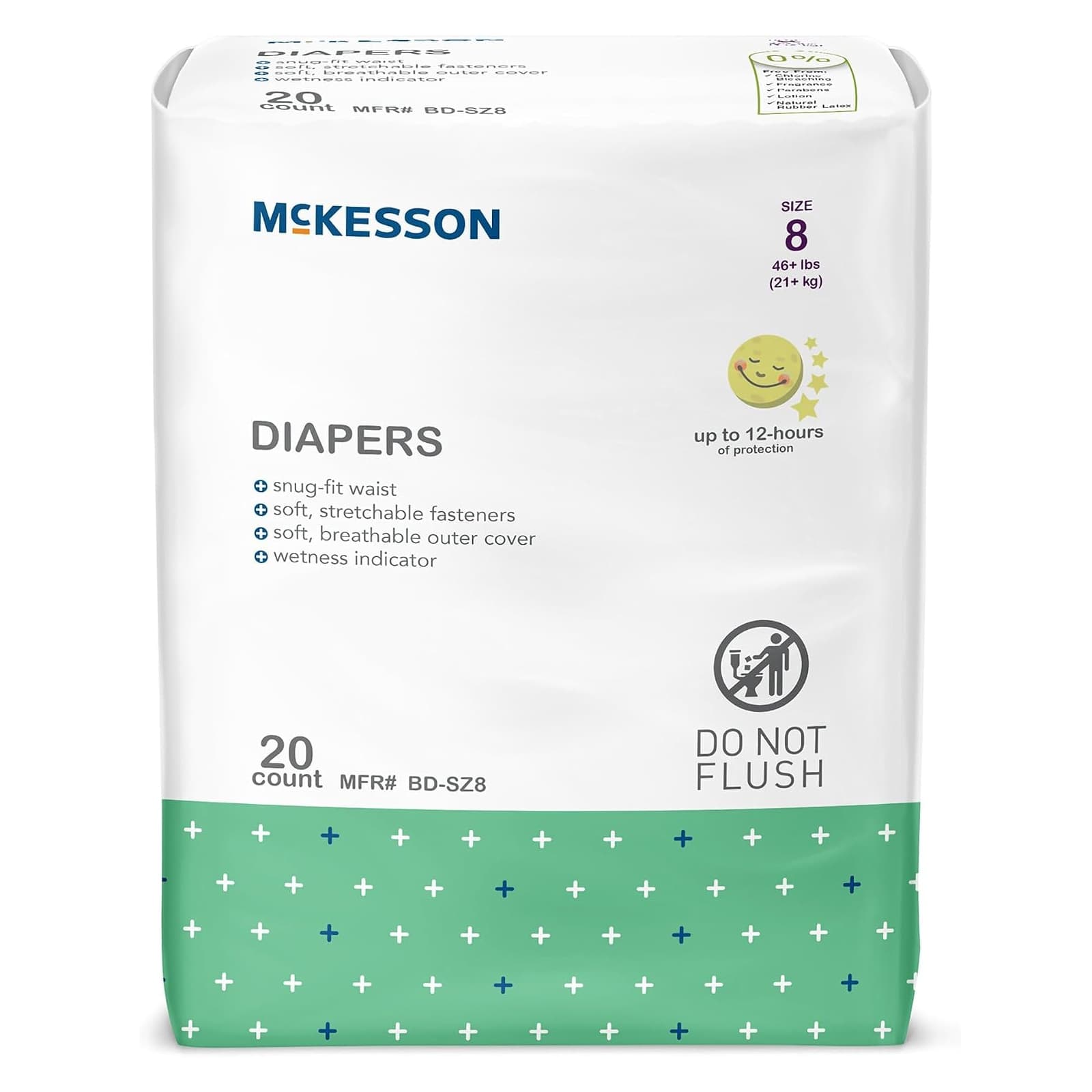 Mckesson Baby Diaper, Size 8 - Case of 80 - Image 1