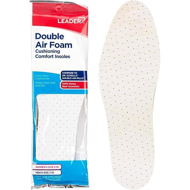Leader Unisex Double Air Foam Cushioning Insoles