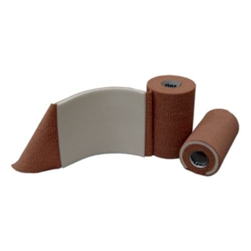 CoFlex-AFD Trauma Pressure Dressing with Wrap, 4 Inch x 2-1/2 Yard, Tan, NonSterile - Case of 8 - Image 1