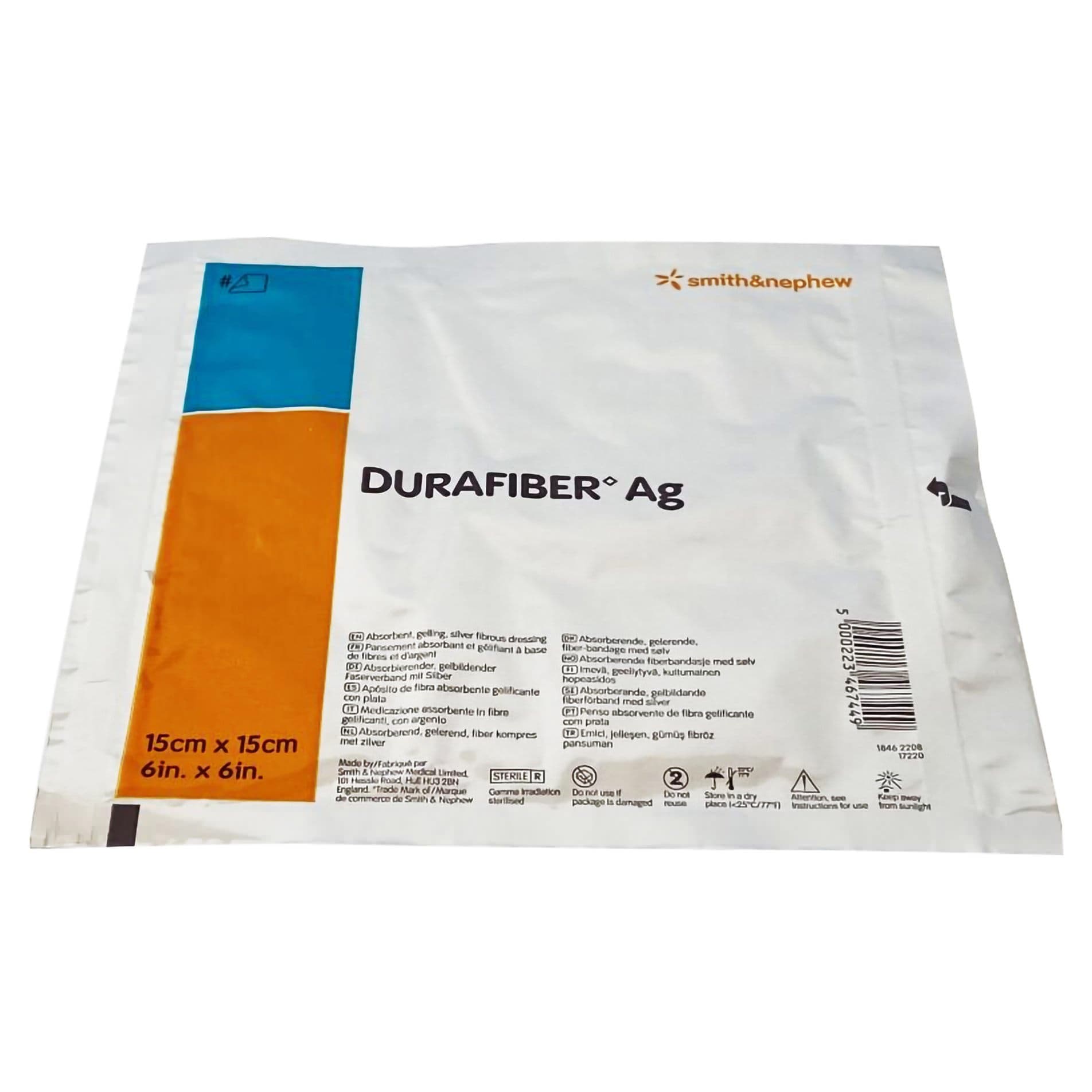 Durafiber Ag Gelling Fiber Dressing, 6 x 6 Inch - Image 1