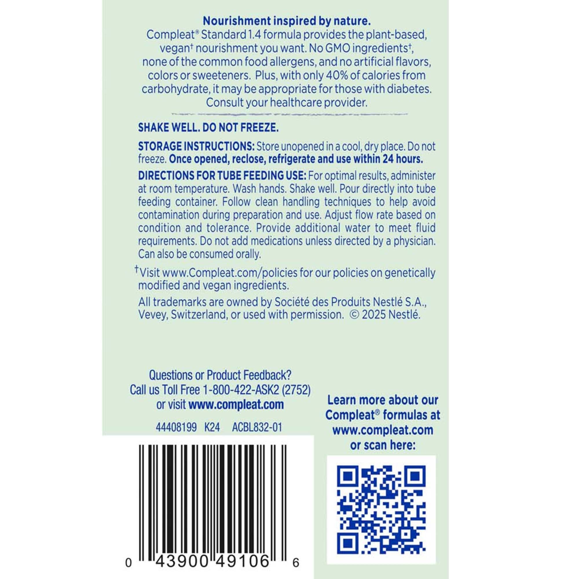 Compleat Standard 1.4 Plant-Based Tube Feeding Formula - Image 3