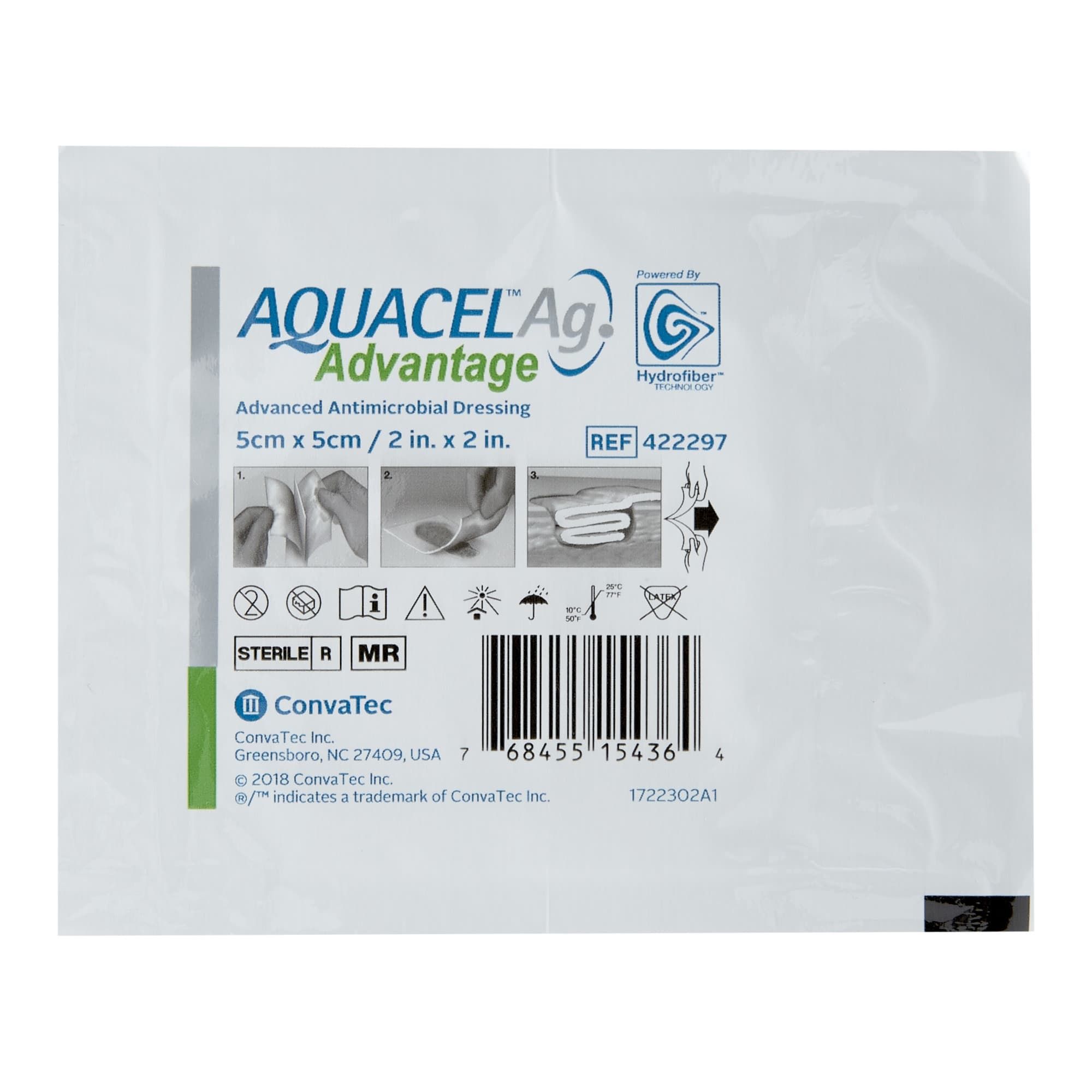 Aquacel Ag Advantage Dressing, 2 x 2 Inch - Image 1
