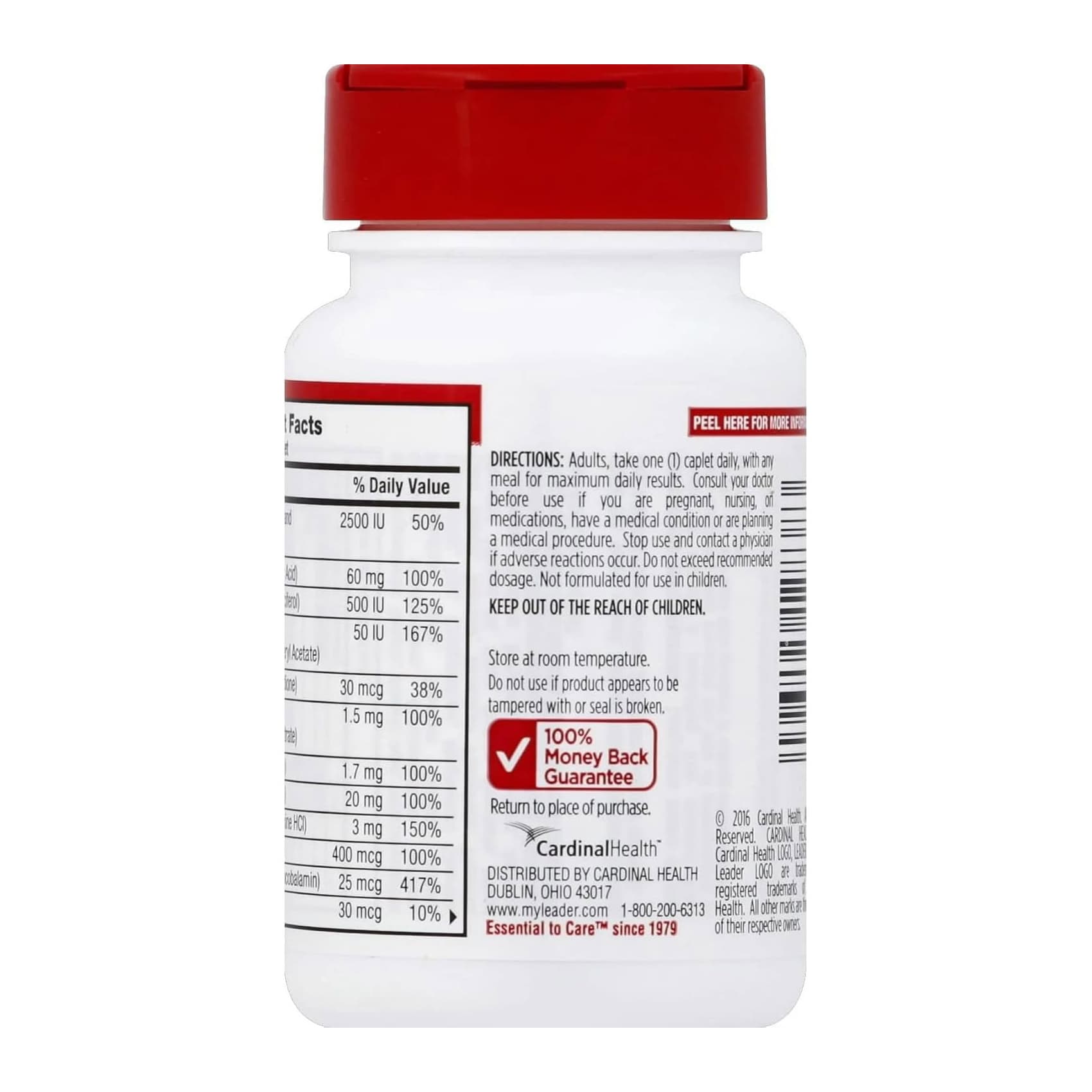 Leader Multivitamin Adult 50+ Caplets - Bottle of 30 - Image 3
