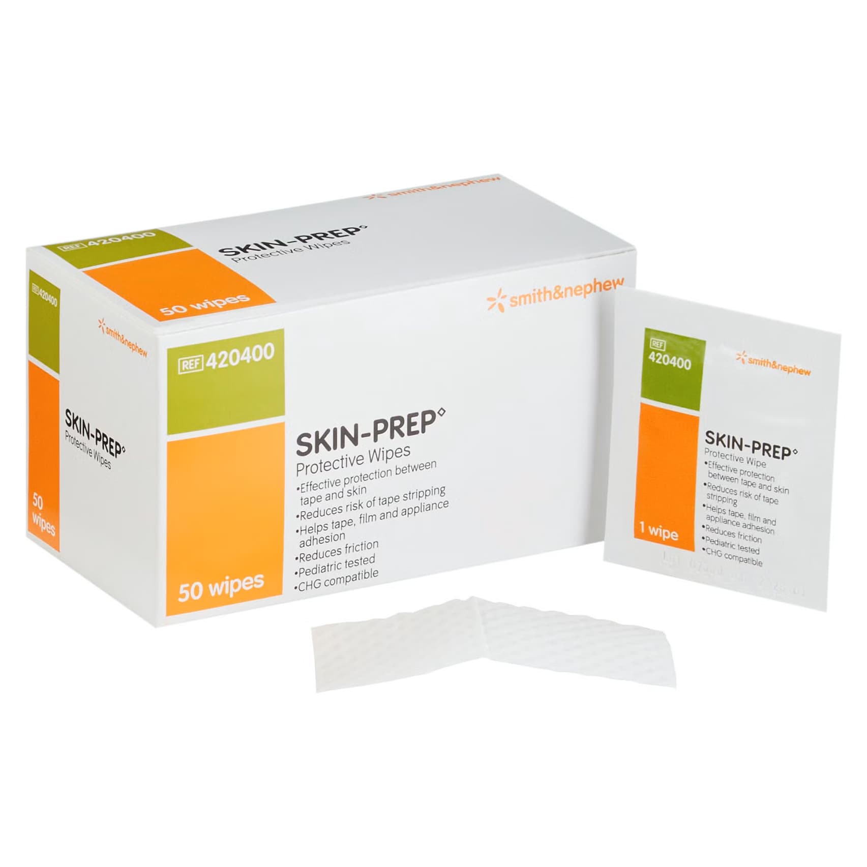 Smith & Nephew Skin-Prep Liquid Film-Forming Protective Barrier Wipe, Wipe - Box of 50 - Image 1