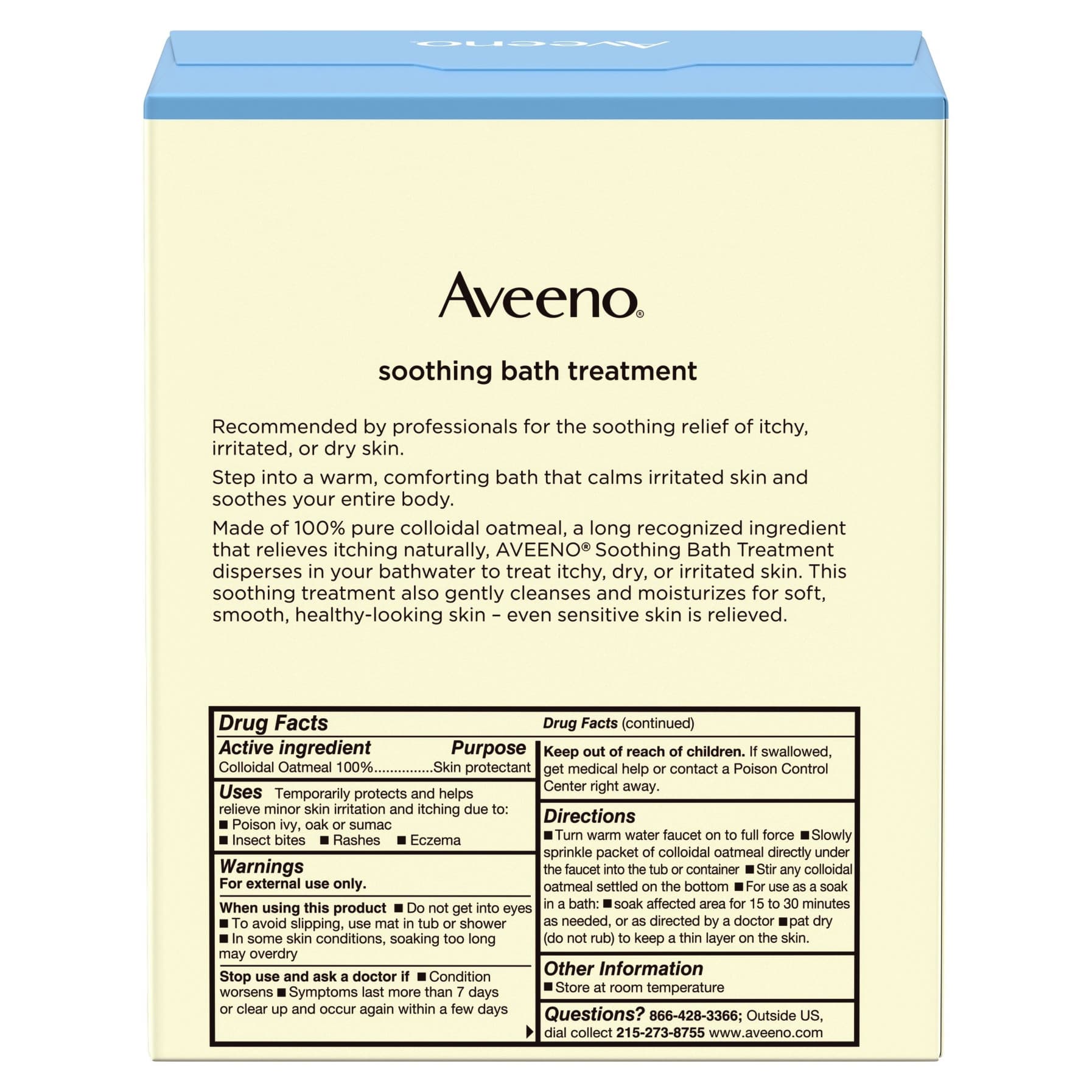 Aveeno Colloidal Oatmeal Soothing Bath Treatment, 1.5 oz - Image 3