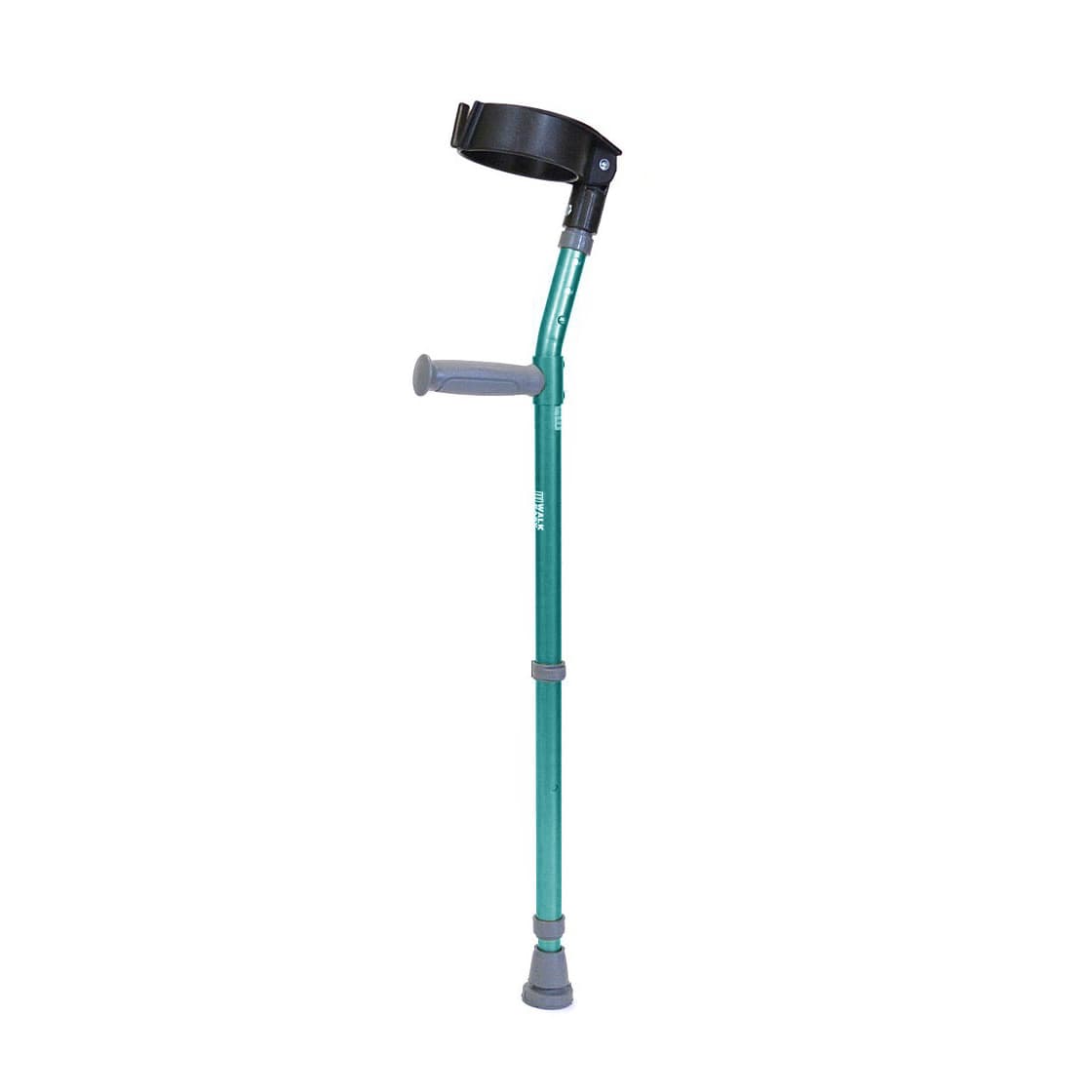 Walk Easy youth forearm height adjustable crutches with 4" full cuff (pair) - Teal - Image 1