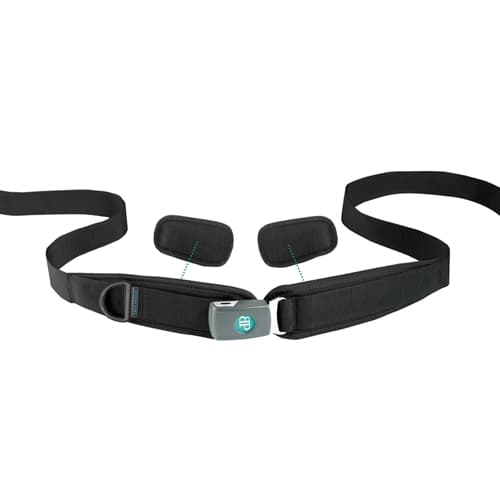 Bodypoint® 2-point padded Hip Belt with sub-ASIS Pad, Large-L62, Rehab Latch™ buckle, Center-pull, Flat-Mount - Image 1
