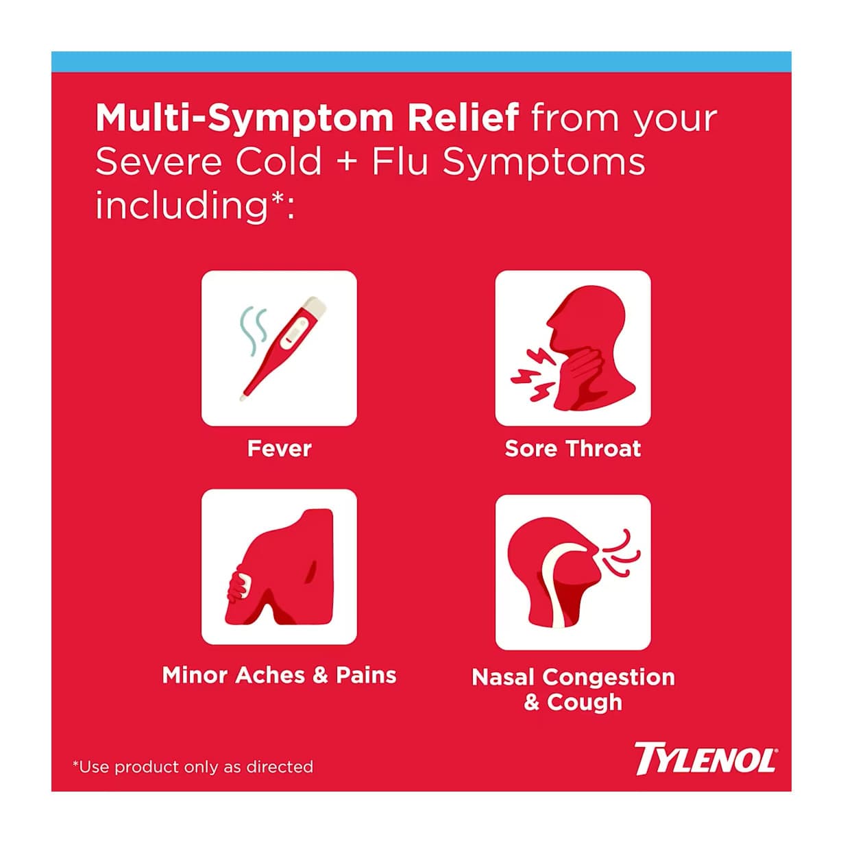 Tylenol Cold + Flu Severe For Day And Night Time Caplets, 24 Count - Each - Image 2