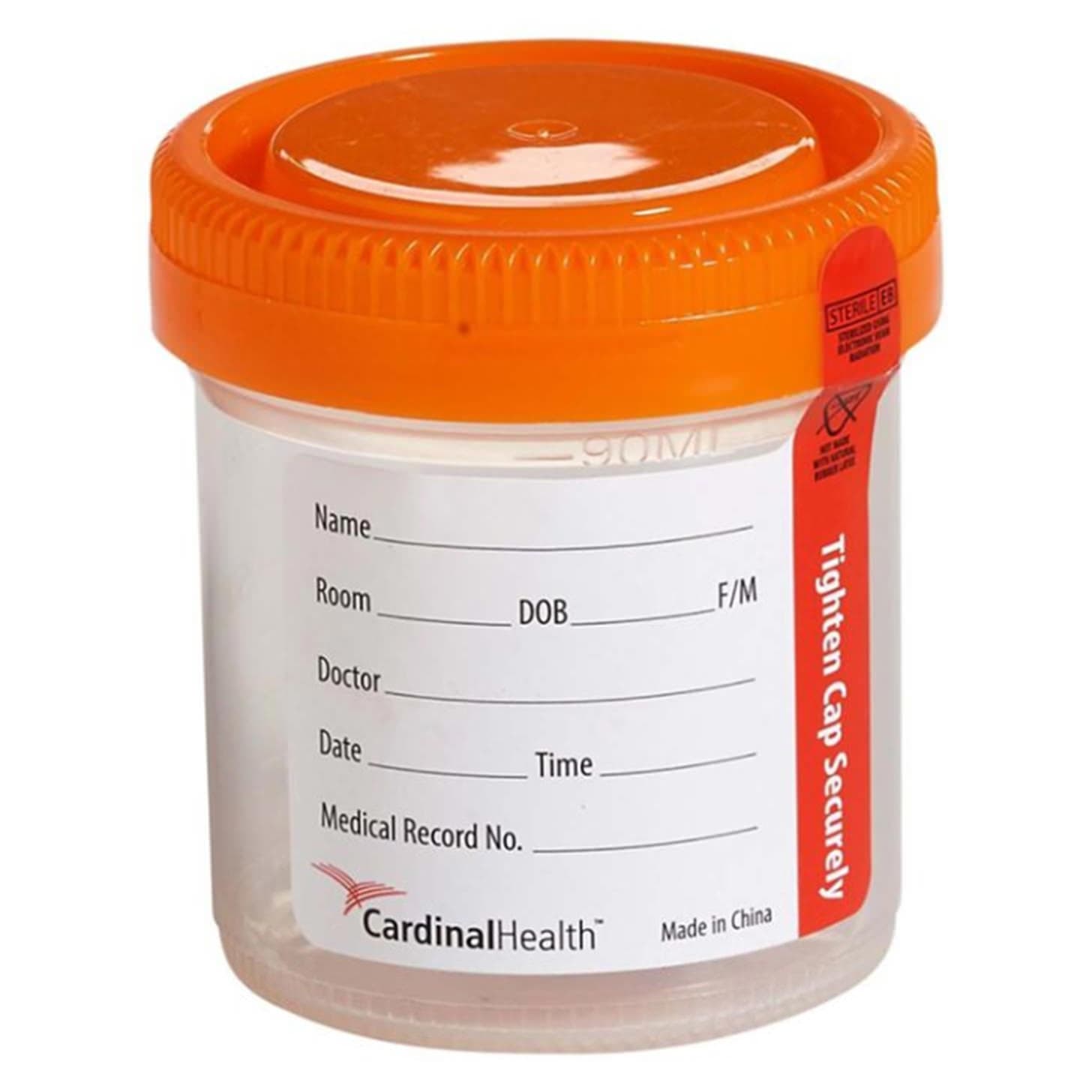 Cardinal Plain Specimen Container, Disposable - Image 1