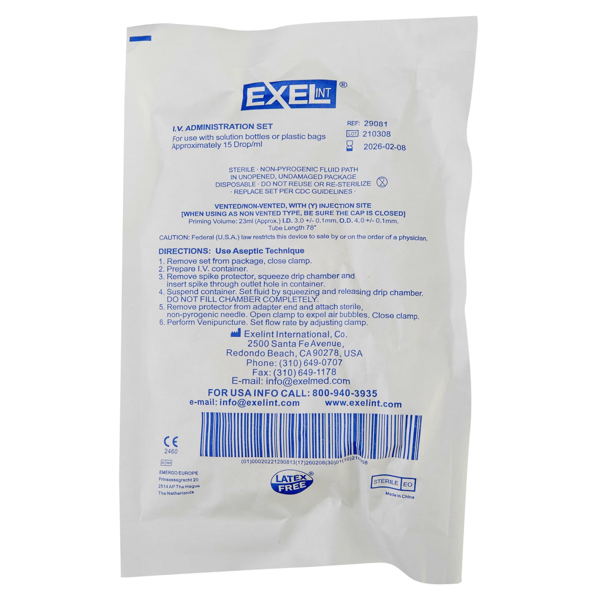 ExelInt Primary IV Administration Set - Image 2