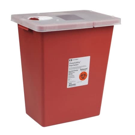 Monoject Large Volume Containers with Hinged Lid, 8 Gallon, Horizontal Entry - Case of 10 - Image 1