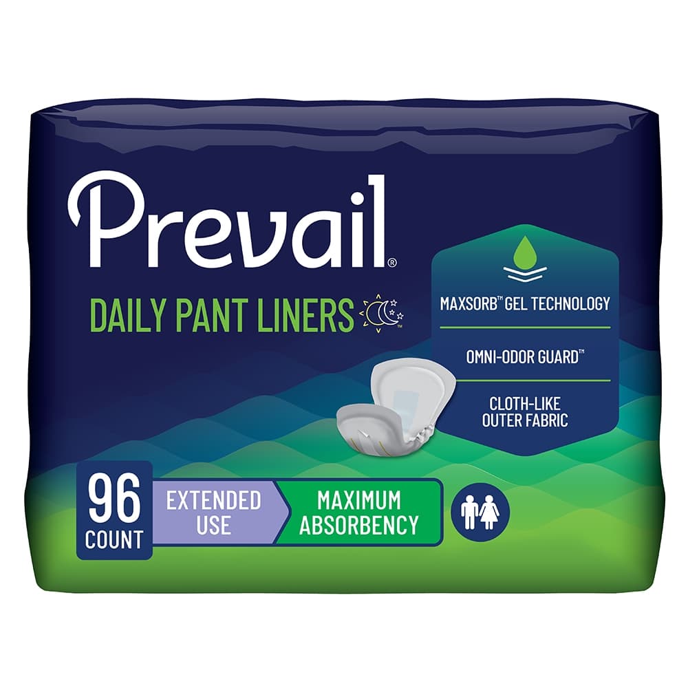 Prevail Unisex Daily Pant Liners, Extended Use - Case of 96 - Image 1