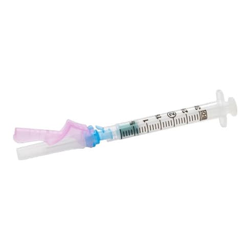 Eclipse Safety Hypodermic Needle, Turquoise, 23 Gauge, 1-1/2 Inch - Box of 100 - Image 1